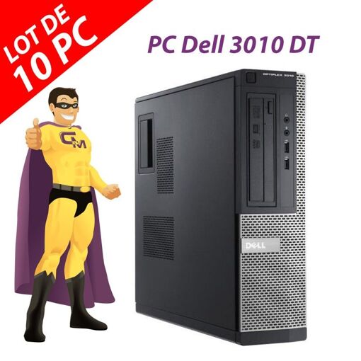 Dell Optiplex 3010 Desktop PC (10-Pack) - Intel Pentium G2020, 4GB RAM, 250GB HDD, HDMI, Windows 10, WiFi