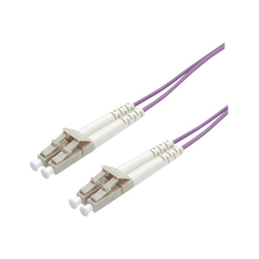 Cable de fibra óptica Secomp OM4 multimodo, 1 metro, dúplex, 50/125 micrones (LC a LC, M/M)