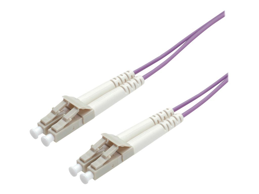 Secomp OM4 Multi-Mode Fiber Optic Cable, 2m, Duplex, 50/125 Microns (LC to LC)