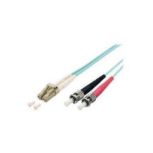 Cable de conexión Digital Data Communications LC multimodo (M) a ST multimodo (M) - 10 m, dúplex, OM3, 50/125 micrones, turquesa