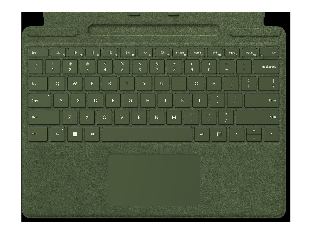 Microsoft Signature Keyboard for Surface Pro - French Green - with Touchpad, Accelerometer, and Slim Pen 2 Charging Base