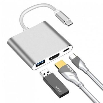 MANSHENG 3-in-1 USB-C to HDMI Adapter for MacBook, JL2453