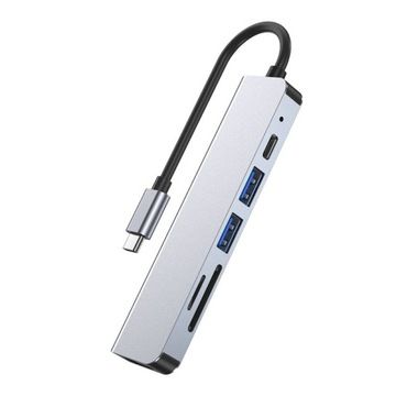 MANSHENG Super Hub USB-C to HDMI 6-in-1 Adapter, JL2900