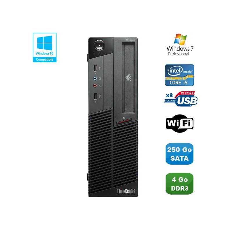 Lenovo ThinkCentre M90P Core i5-650 3.2GHz 4GB 250GB DVD Burner WiFi Windows 7 Small Form Factor PC