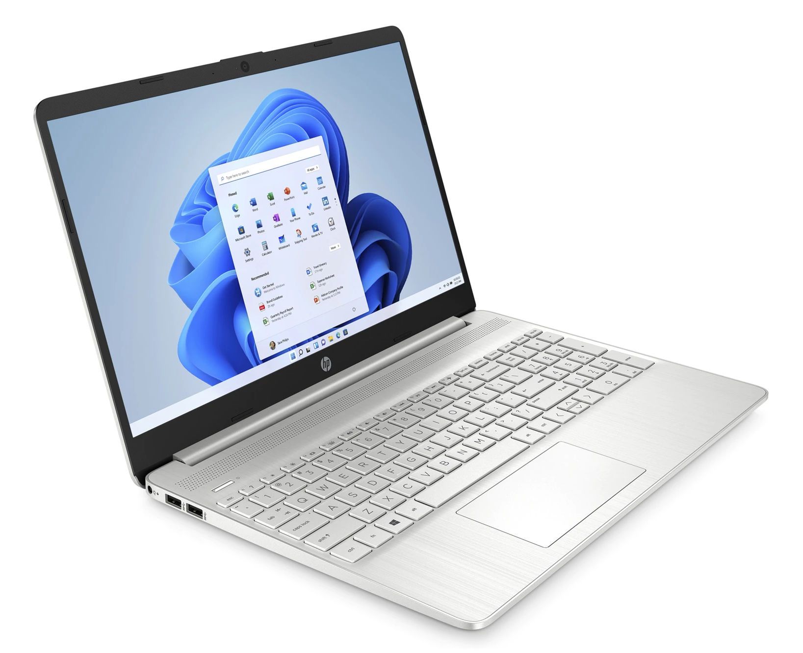 HP 15s-eq2081nf Laptop - 15.6" Ryzen 5 5500U, 8GB RAM, 512GB SSD, Silver AZERTY