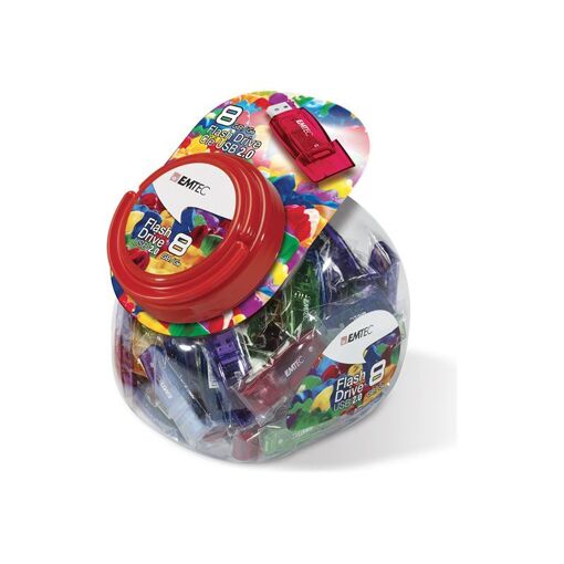 Dexxon Color Mix Candy USB Drive 8GB, USB 2.0 (Pack of 80)
