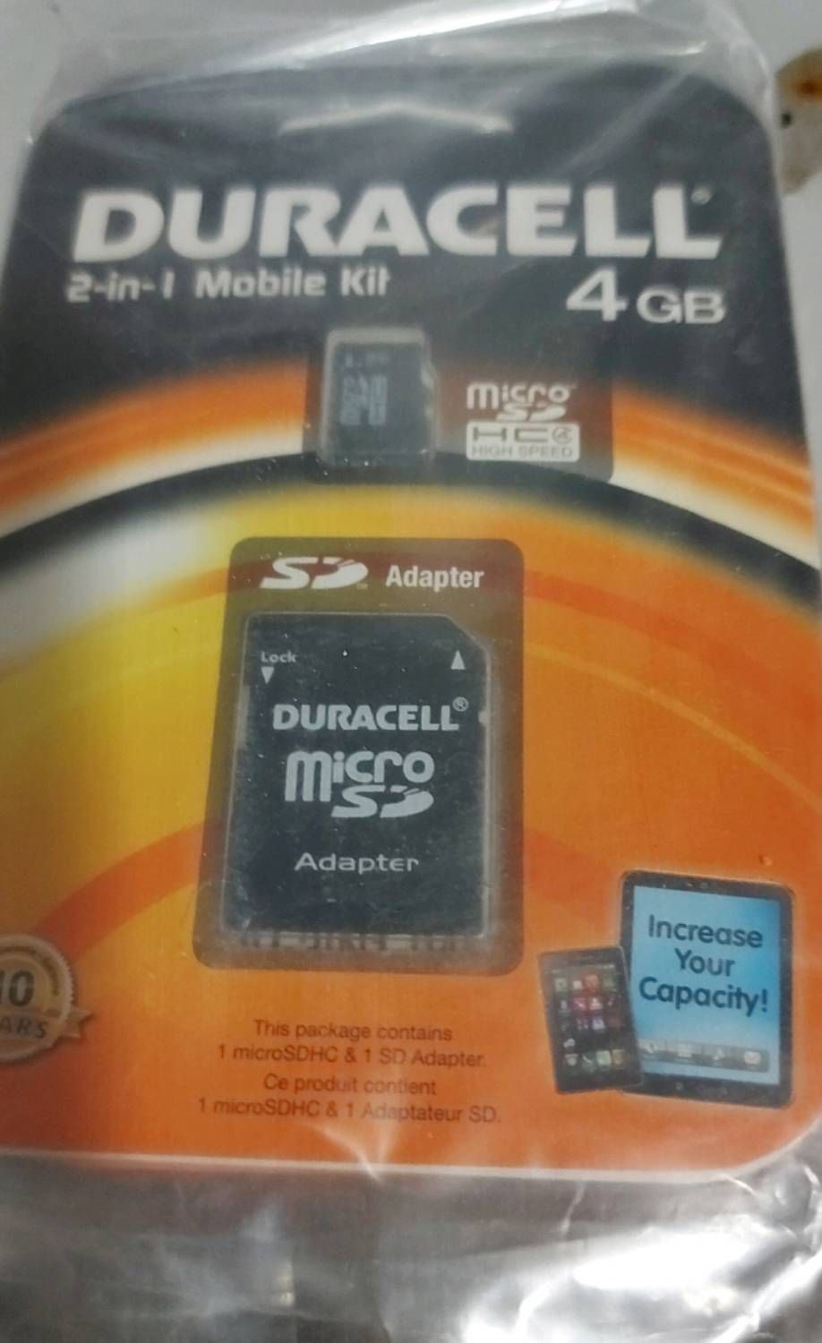 Duracell 4GB Micro SDHC Memory Card with Adapter