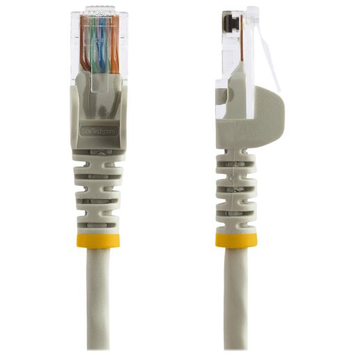 Câble réseau StarTech de 3 m, Cat5e UTP sans crochet, cordon Ethernet RJ45 - Gris