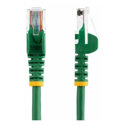 Câble réseau StarTech de 3 mètres Cat5e UTP sans crochet - Cordon Ethernet RJ45 anti-accroche - Vert