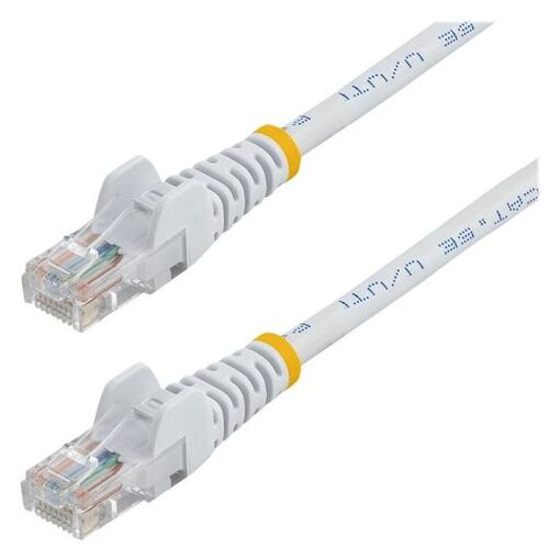 StarTech Cat5e UTP Network Cable - 3m, Anti-Tangling Ethernet Cable, RJ45 to RJ45, White