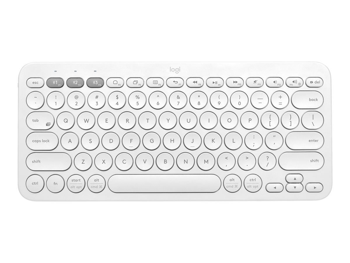 Logitech Multi-Device Bluetooth Keyboard K380 - Keyboard - Wireless - Bluetooth 3.0 - AZERTY - English - Frosted White