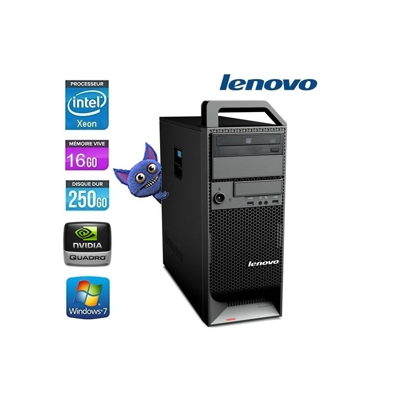 Lenovo ThinkStation S20 - Intel Xeon E5-6700 v3 2.4GHz, 24GB RAM, 250GB SSD, NVIDIA Quadro 2000, Windows 10, AZERTY Keyboard & Mouse