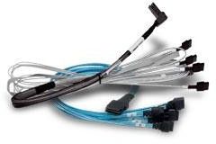 Broadcom Internal SAS Cable - Slim SAS (SFF-8654) to Mini SAS HD (SFF-8643) - 1m - NVMe Connection
