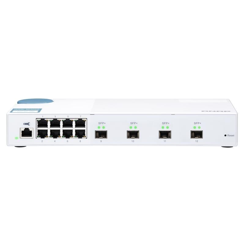 QNAP QSW-M408S - Managed Switch - 8 x Gigabit + 4 x 10 Gigabit SFP+ - Desktop