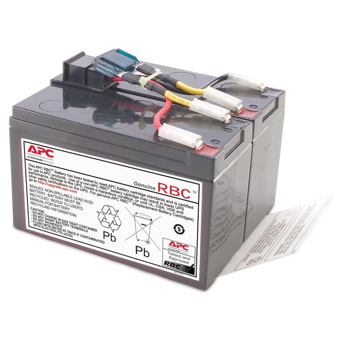APC Backup Battery Cartridge #48 - UPS Battery - 1 x Lead Acid Battery - Compatible with SMT750, SMT750C, etc.