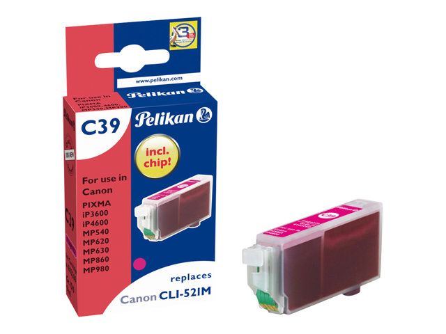 Pelikan C39 Magenta Ink Cartridge (Equivalent to Canon CLI-521M)