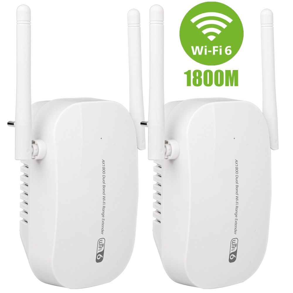 E.F.Connection Wi-Fi 6 Repeater AX1800 Mbps, Dual Band 2.4 GHz & 5 GHz