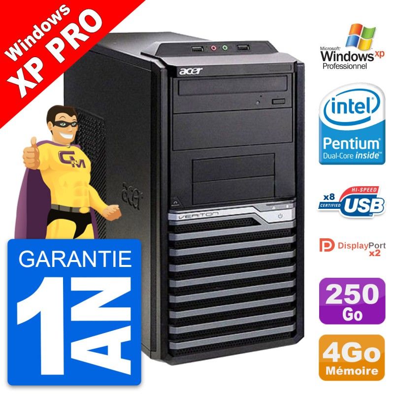 Acer Veriton M4630G Desktop PC - Intel Pentium G3220, 4GB RAM, 250GB HDD, Windows XP