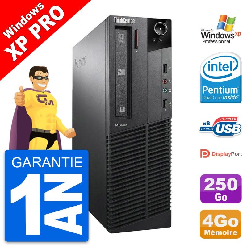 PC Lenovo ThinkCentre M91p SFF - Intel G630, 4GB RAM, disco duro de 250GB, Windows XP