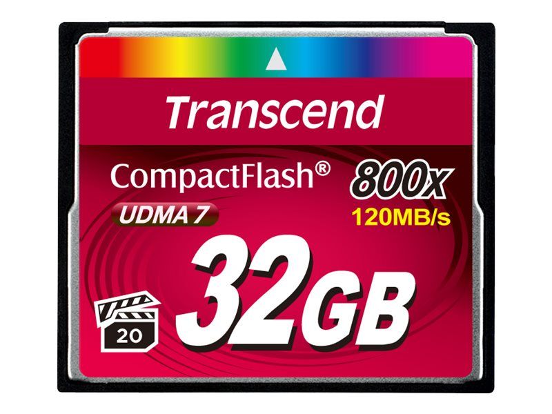 Transcend CompactFlash Memory Card - 32GB, 800x