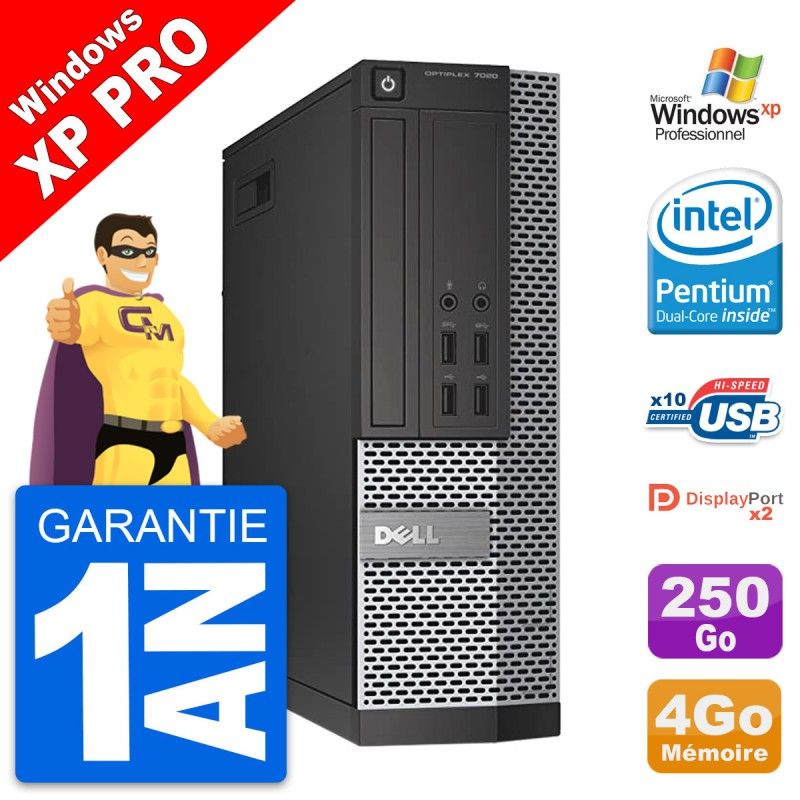 Computadora Dell OptiPlex 7020 SFF - Procesador Intel Core i3-3220, 4 GB de RAM, Disco duro de 250 GB, Windows XP
