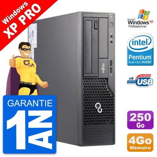 PC de escritorio Fujitsu Esprimo E500 DT - Procesador Intel G630, 4GB de RAM, disco duro de 250GB, Windows XP