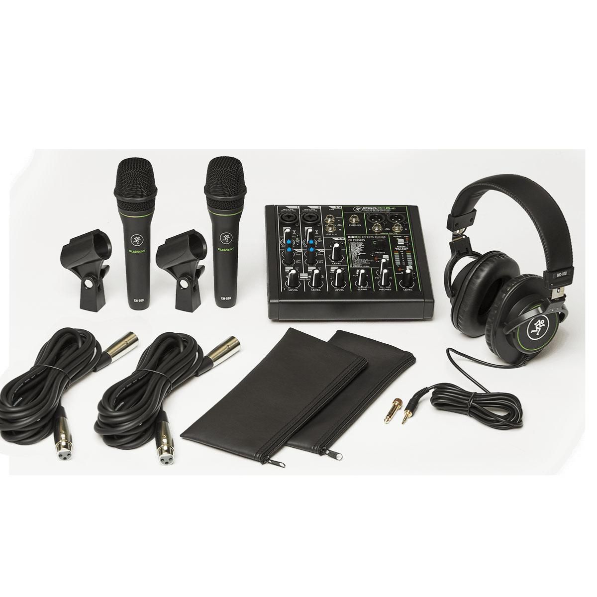 Mackie RMK Performer Bundle - USB Mixing Console, 2 Microphones, Headphones