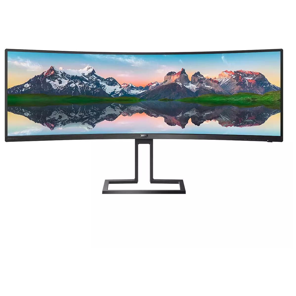 Philips P-line 498P9 - 49" Curved LED Screen - 5120 x 1440 Dual Quad HD @ 70Hz - VA - 450 cd/m² - 3000:1 - 5ms - HDMI, DisplayPort - Built-in Speakers - Black