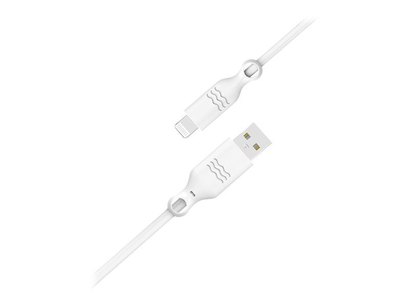 Câble Lightning Just Green Bigben - 1,2 m Blanc