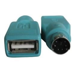 Adaptateur Nilox USB vers PS/2 (4 broches USB type A mâle à 6 broches PS/2 femelle) - Vert