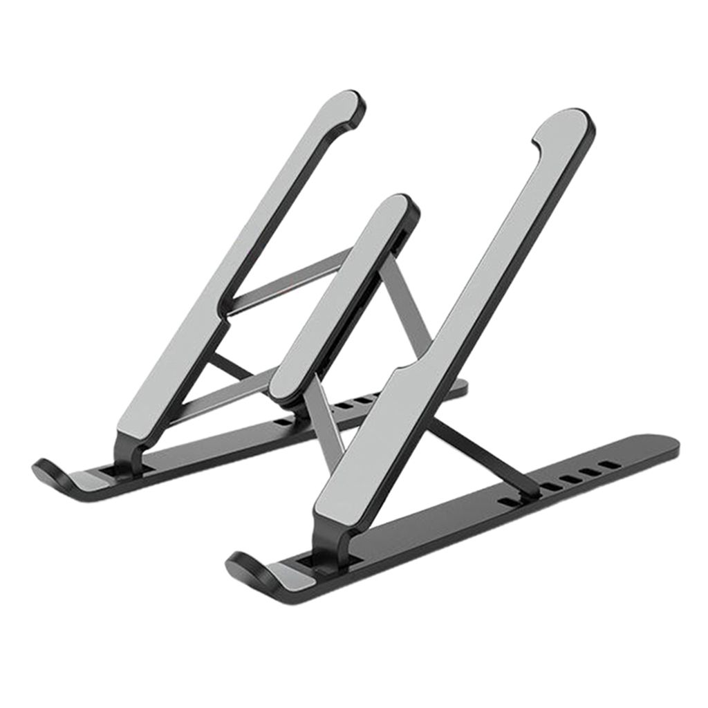 Soporte para portátil, soporte de enfriamiento ajustable y plegable - Negro