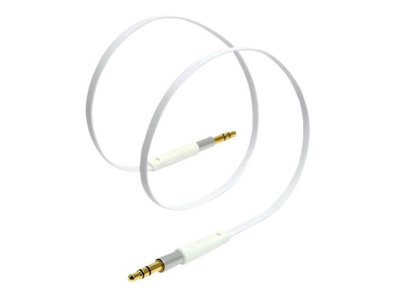 TYLT Audio Cable - 3.5mm Stereo Male to Male - 1m - White - Flat
