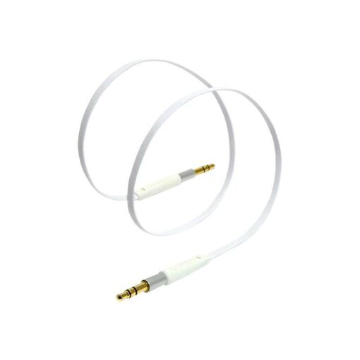 TYLT Audio Cable - 3.5mm Stereo Male to Male - 1m - White - Flat