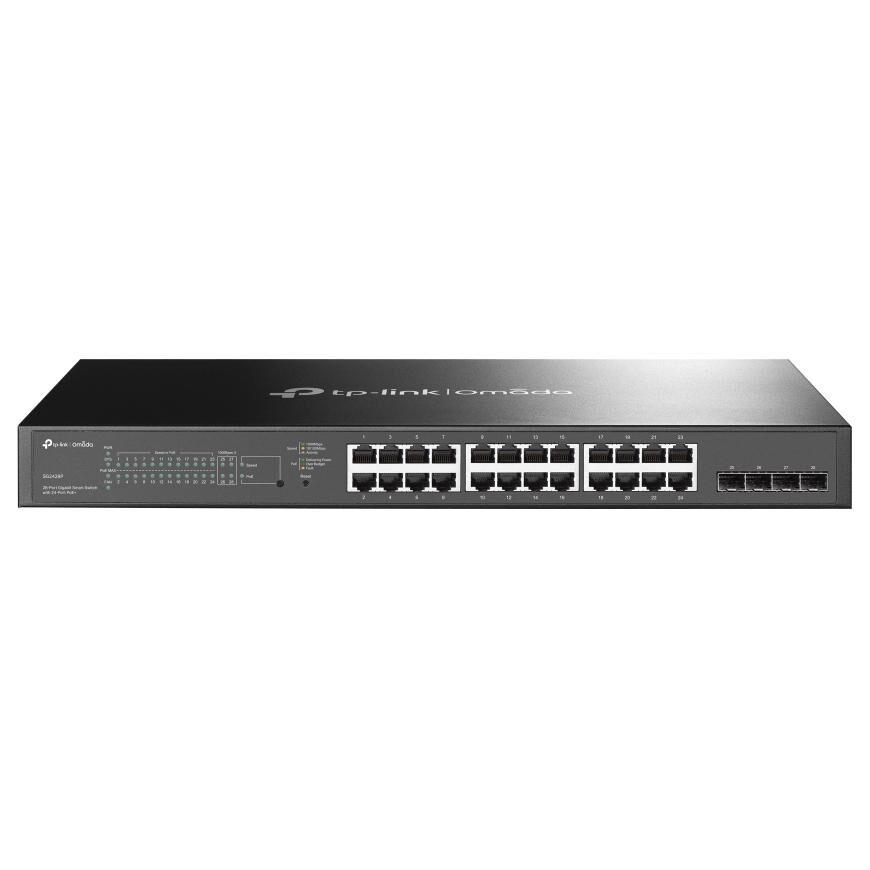 TP-Link JetStream TL-SG2428P V5 - Commutateur - C2+ - intelligent - 24 x 10/100/1000 (PoE+) + 4 x Gigabit SFP - Montable sur rack - PoE+ (250 W)
