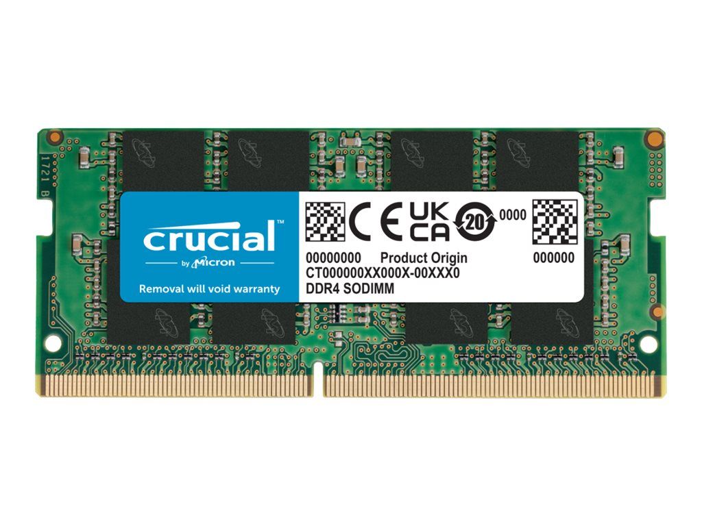 Micron Technology - DDR4 Memory Module - 8GB - SO DIMM 260-pin - 3200 MT/s / PC4-25600 - CL22 - 1.2V - Unbuffered Non-ECC
