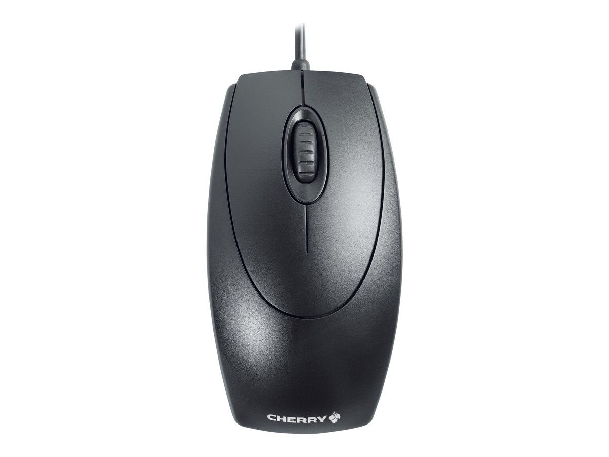 Cherry WheelMouse - Mouse - Right and Left Handed - Optical - 3 Buttons - Wired - PS/2, USB - Black