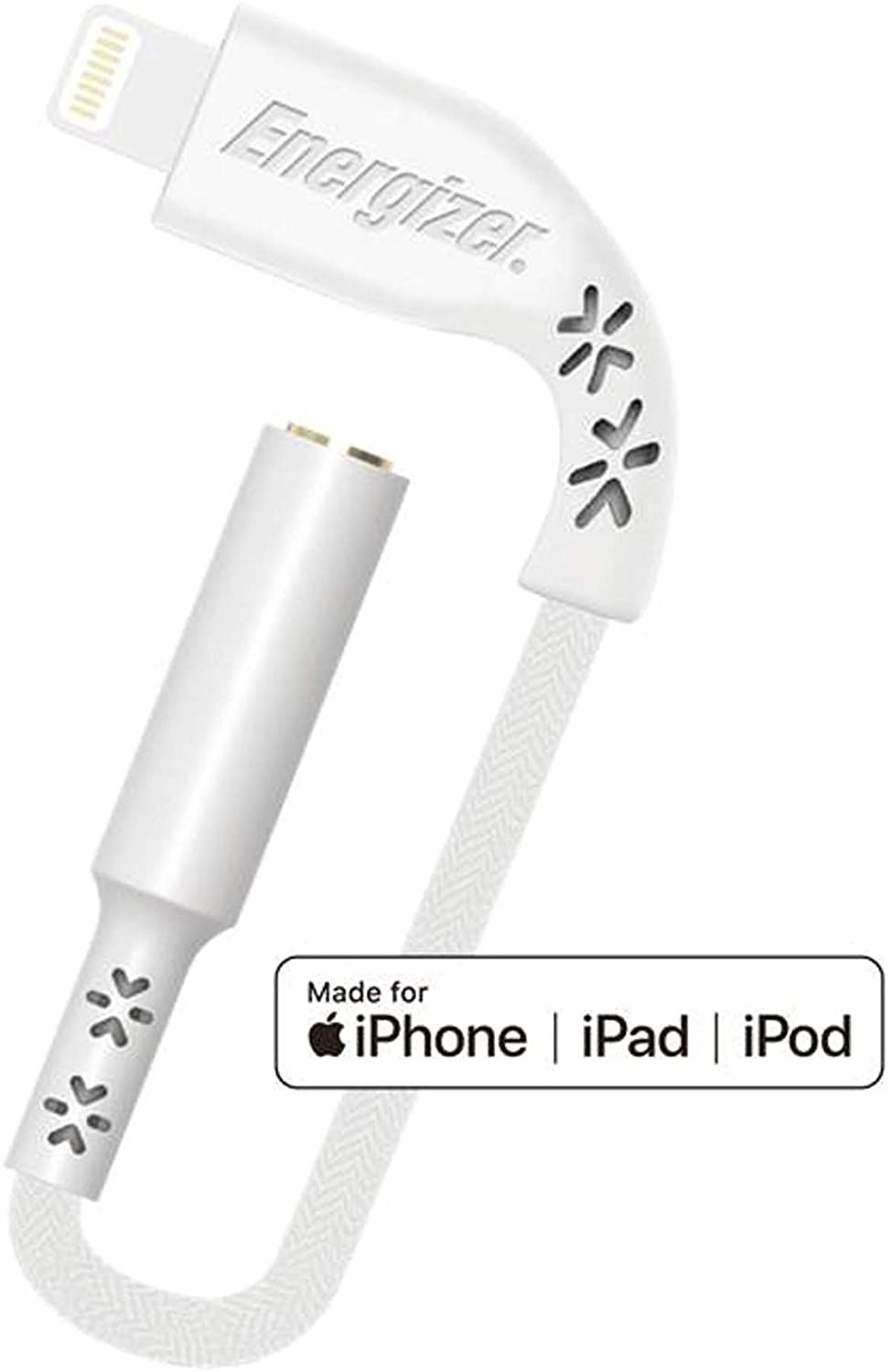 Energizer Audio Cable 0.11m Lightning to 3.5mm White