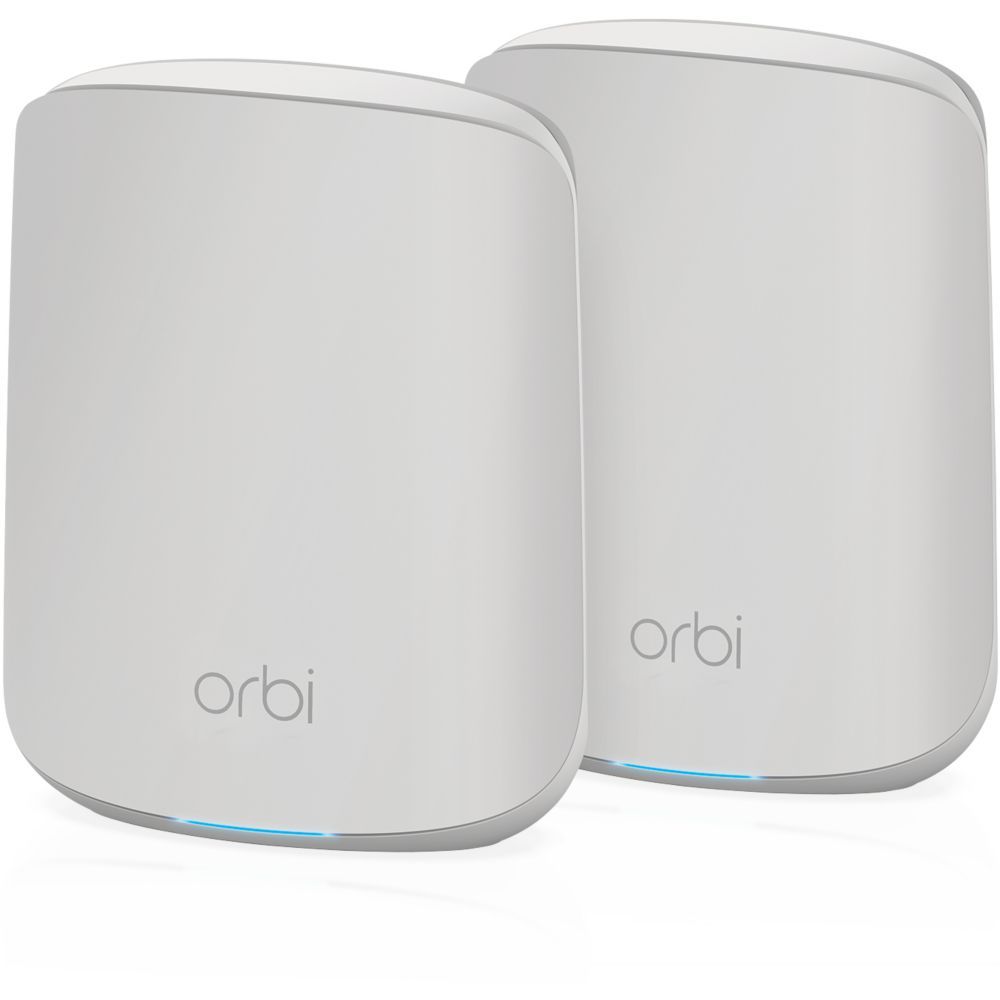Netgear Orbi RBK352 Wi-Fi System (Router and Extension) - Up to 2153 sq. ft. - 1GbE Mesh - Wi-Fi 6 - Dual Band