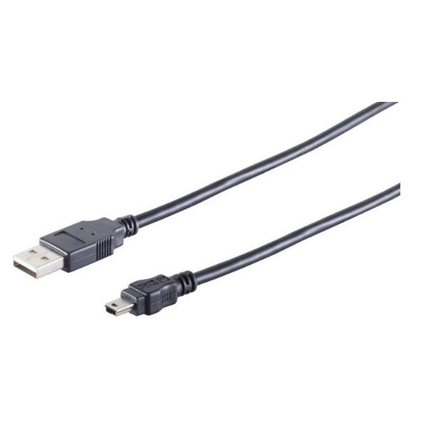 MicroConnect USB 2.0 Cable, 1.8m, USB A to Mini-USB B