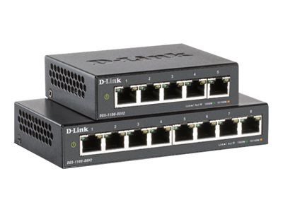 D-Link DGS 1100-05PDV2 - Smart Switch - 5 x 10/100/1000 (2 PoE) - Desktop - PoE (18W)