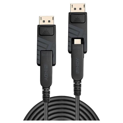 Lindy DisplayPort Cable Kit - 50m, Round, 8K UHD (7680 x 4320) Support