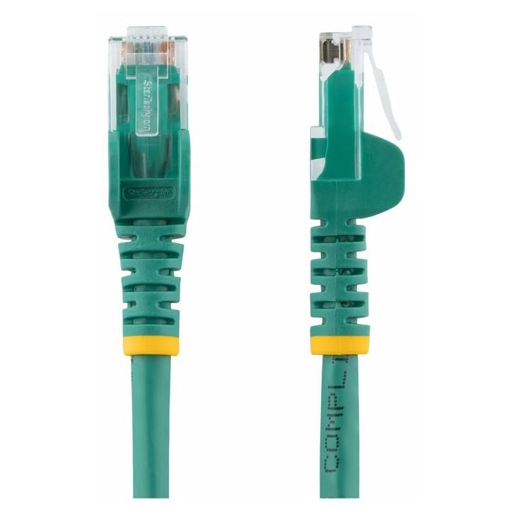Cables de red StarTech de 100 pies CAT6 sin gancho, verde, PoE, 10GbE, RJ45, 24AWG (N6PATCH100GN)