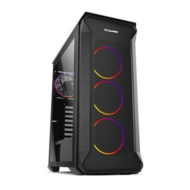 NOX Hummer Quantum RGB Micro ATX / Mini ITX / ATX Case, Black