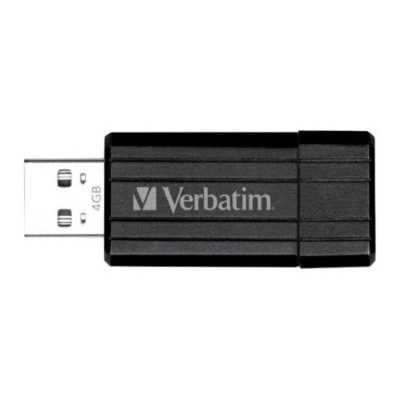 Verbatim 32GB PinStripe USB Flash Drive - Black - Blister Pack 49064