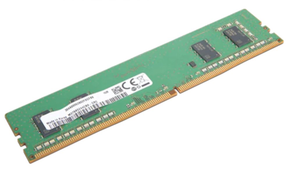 Lenovo DDR4 Memory Module - 16GB, 288-pin DIMM, 2933MTs/PC4-23400, 1.2V, Unbuffered, Non-ECC, CRU, Green