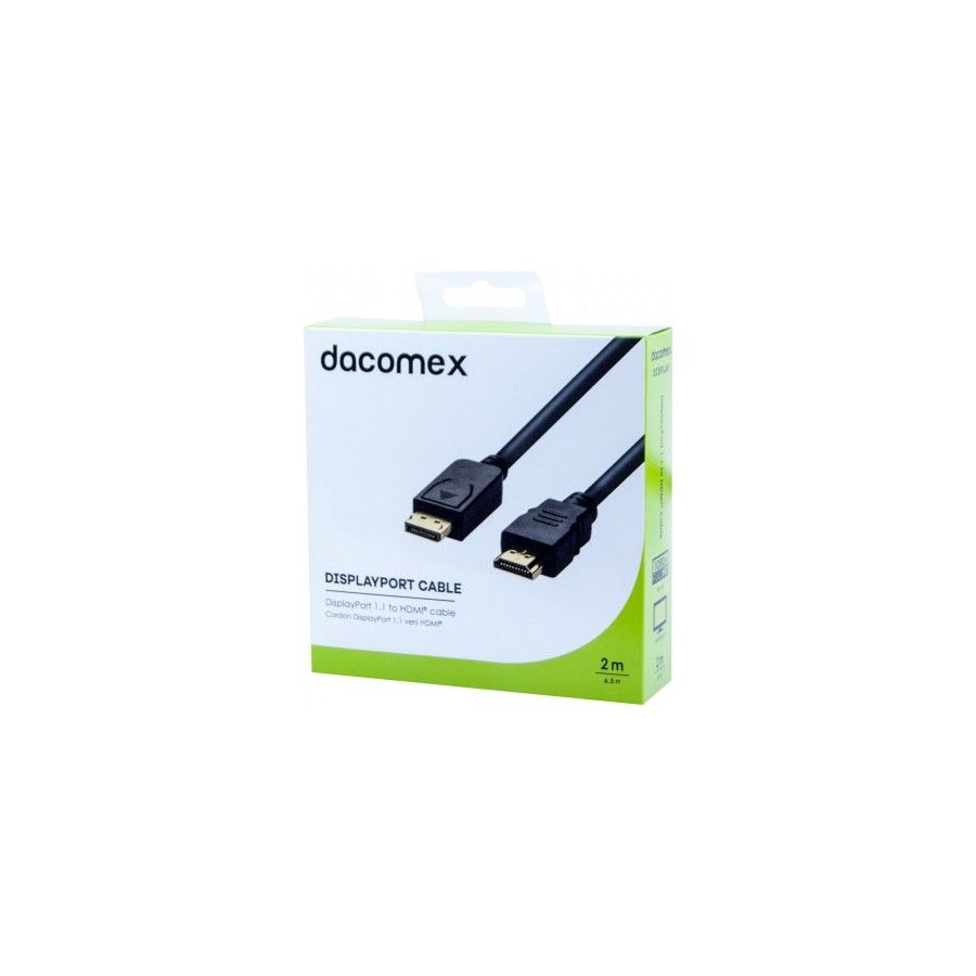 DACOMEX DisplayPort to HDMI Cable - 2 Meter