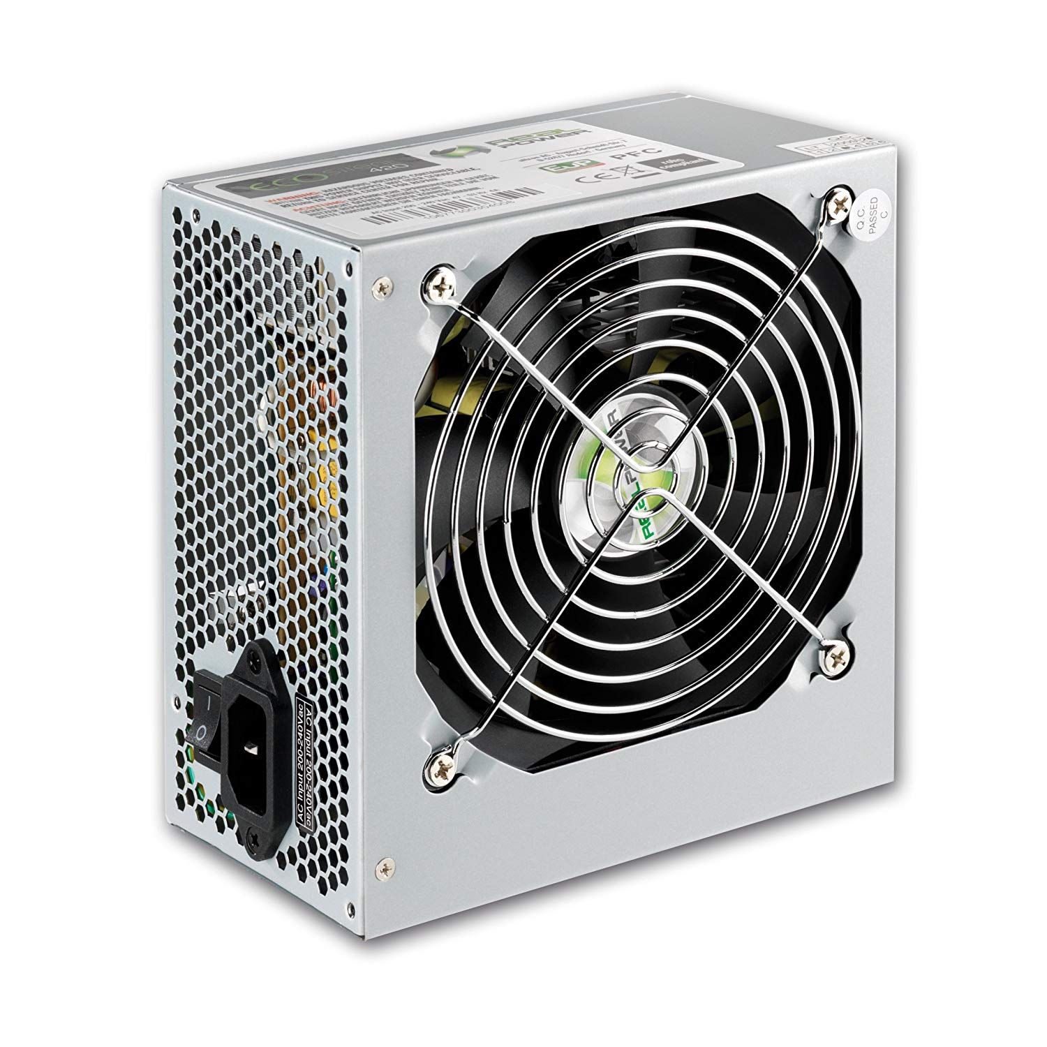 Realpower RP-420 ECO Silent - PC Power Supply - ATX12V 2.2 - 420W - PFC - Silver