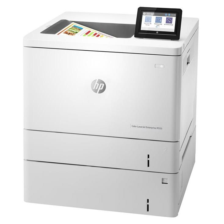 HP Color LaserJet Enterprise M555x Printer - A4/Legal, 1200 x 1200 dpi, Up to 38 ppm (Mono/Color), 650-Sheet Paper Capacity