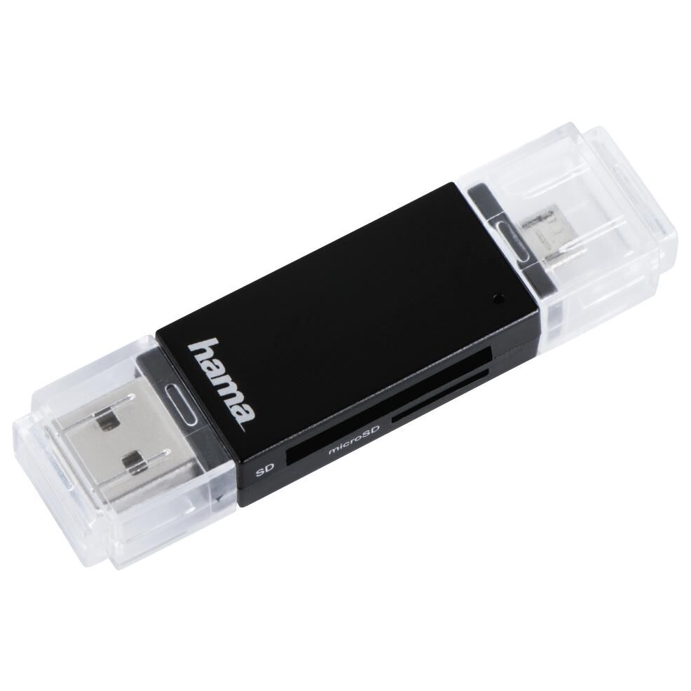 Hama Basic Memory Card Reader USB 2.0/Micro-USB Black