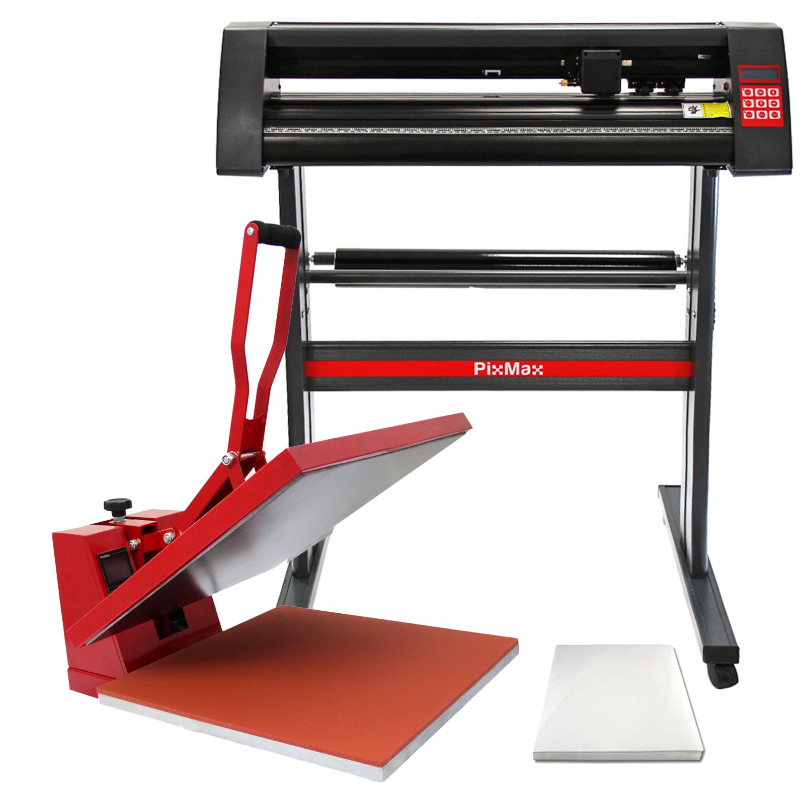 PixMax Heat Press Machine 50x50cm for T-Shirt Sublimation & Vinyl Cutter Plotter
